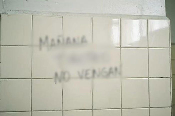 Pintas con la frase “mañana tiroteo no vengan” en escuelas generaron alarma y activaron protocolos de seguridad en distintos estados del país.
