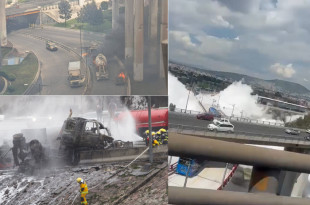 Daños ocasionados por la explosión de una pipa