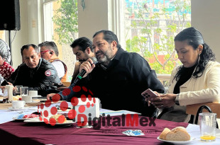 Francisco Vázquez Rodríguez, presidente de la Junta de Coordinación Política del Congreso del Estado de México, durante la presentación de la agenda de revisión de la reforma electoral local.