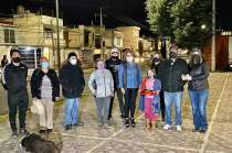 La Presidenta Municipal, Liz Sandoval, supervisó los trabajos e informó que se tiene un avance del 85 %