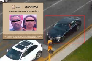 El vehículo, un Dodge Neón color azul, fue rastreado en tiempo real gracias al análisis videográfico.