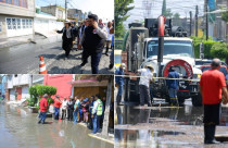 La presidenta municipal, Azucena Cisneros Coss, supervisó personalmente las zonas más afectadas y coordinó acciones inmediatas de limpieza y atención médica.