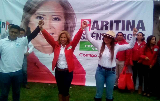 Se suma candidata de nueva Alianza a la priista Caritina Saénz en Villa de Allende