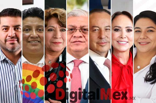 Cristian Campuzano, Esmeralda Navarro, Delfina Gómez, Cristóbal Castañeda, José Luis Cervantes, Cristina Ruiz, Ana María Castro