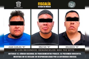 Brayan “N”, Juan Carlos “N” y Brandon “N” fueron trasladados a un Centro Penitenciario y de Reinserción Social de la zona.