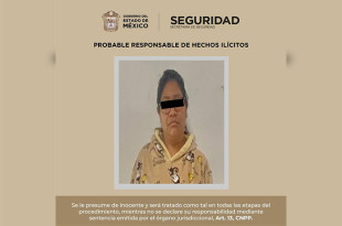 La mujer fue puesta a disposición del Centro de Justicia para las Mujeres en Toluca para definir su situación legal.