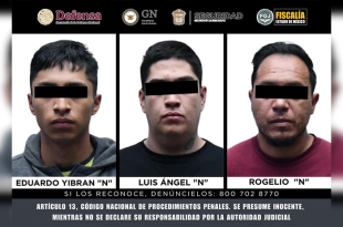 Luis Ángel “N”, Eduardo Yibrán “N” y Rogelio “N” fueron vinculados a proceso por su probable participación en el delito de extorsión contra un comerciante en San Mateo Atenco.