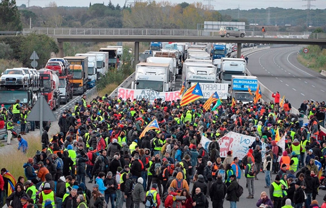 Segunda huelga general en Cataluña