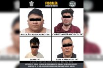 Los cuatro detenidos fueron ingresados al Centro Penitenciario y de Reinserción Social de Texcoco.