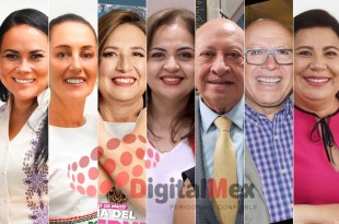 Alejandra Del Moral, Claudia Sheinbaum, Xóchitl Gálvez, Ana Lilia Herrera, Mauricio Valdés, Isidro Pastor, Ruth Salazar