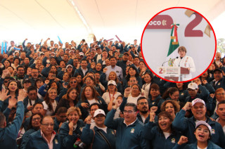 Jenaro Martínez Reyes acompaña a la Gobernadora y al magisterio mexiquense