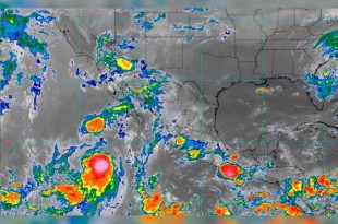 Las tormentas rozarán las costas de Baja California Sur, pero no se espera que impacten directamente el territorio nacional.