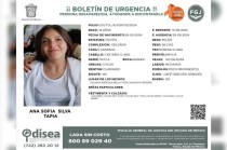 Ana Sofía Silva Tapia es descrita como una joven de complexión delgada, mide 1.61 metros de altura y no presenta señas particulares visibles.