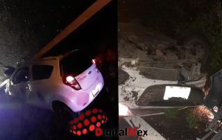 Elementos tomaron conocimiento de un accidente de tránsito sobre el kilómetro 90+100 de la carretera federal 134, Toluca - Cd. Altamirano