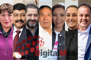 Delfina Gómez, Nazario Gutiérrez, Francisco Vázquez, Óscar Juárez, Carolina Monroy, Claudia Sheinbaum, Cuauhtémoc Blanco