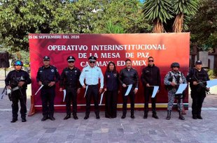 Omar Sánchez, presidente municipal de Calimaya, encabezó el arranque del Operativo Interinstitucional de Seguridad con corporaciones federales, estatales y municipales.