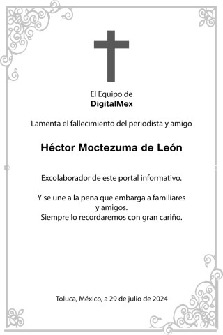 Esquela Héctor Moctezuma de León