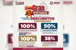 Usuarios domésticos y comerciales podrán obtener hasta 100% de descuento en recargos por adeudos de agua potable, drenaje y alcantarillado.