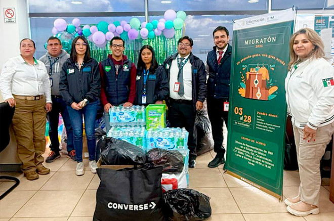 Este 2025 se consolidó como el año con la mayor cantidad de artículos recabados por la CODHEM, reflejando un compromiso solidario hacia la población migrante en tránsito.