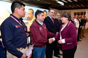 La Gobernadora Delfina Gómez agradeció a los integrantes de Protección Civil por su entrega y compromiso