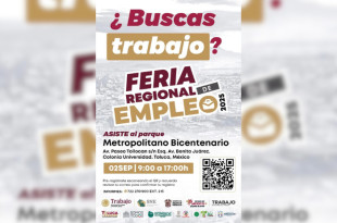 Anuncio de la Feria Regional de Empleo en Toluca