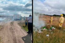 Elementos de emergencias realizaron las verificaciones necesarias y descubrieron que se trataba de basura y desechos pirotécnicos.