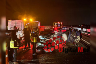 Un brutal accidente ocurrido sobre la autopista Toluca - Zitácuaro, a la altura del kilómetro 5, dejó como saldo una persona fallecida y seis lesionadas.