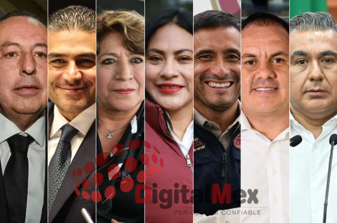 José Luis Cervantes, Omar García Harfuch, Delfina Gómez, Ahimelec Villa, Adrián Hernández, Cuauhtémoc Blanco, Octavio Martínez