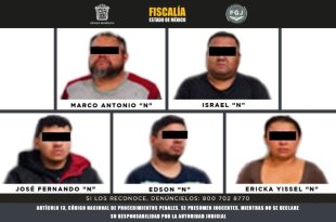 Elementos de la FGJEM detuvieron en Ecatepec a cinco personas señaladas por su probable participación en los delitos de homicidio y extorsión.