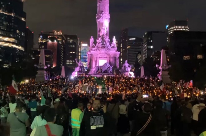 #Video: Más de mil manifestantes en el Ángel de la Independencia contra Reforma Judicial de AMLO