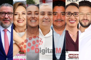 Horacio Duarte, Xóchitl Gálvez, Claudia Sheinbaum, Isidro Moreno, José Luis Gutiérrez, Azucena Cisneros, Adolfo Solís