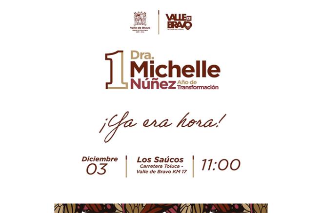 El municipio de Valle de Bravo enfrenta una transformación, así lo anunció la presidenta municipal Michelle Núñez Ponce previo a su Primer Informe de Gobierno.