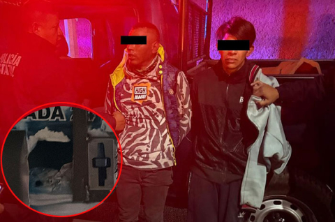 Elementos de la SSEM y la Policía Municipal capturaron a Ernesto “N” e Isaac “N”, de 28 y 39 años, tras un intento de robo en una purificadora de agua en la colonia Vicente Guerrero.