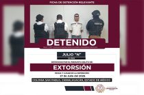 Julio César “N”, de 33 años, fue detenido por policías municipales de Chimalhuacán.