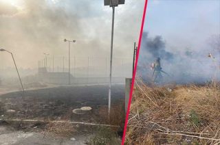 Las enormes cortinas de humo invadieron el patio y las aulas de la escuela