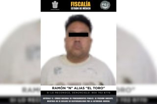 Ramón “N”, alias “El Toro”, fue ingresado al penal de Tenango del Valle tras ser detenido por su probable participación en la extorsión de un comerciante.