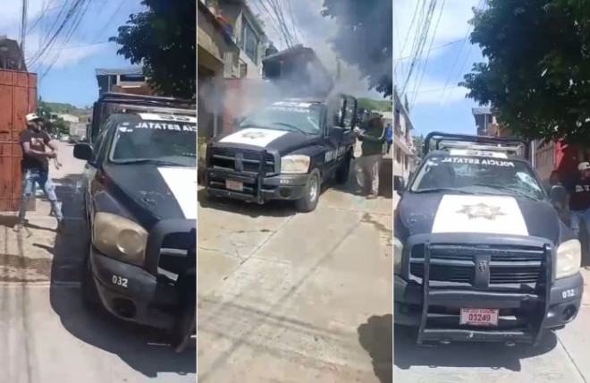 El hecho ocurrió en la zona limítrofe entre Tejupilco y Tlatlaya, donde habitantes, presuntamente vinculados a grupos delictivos, interceptaron la unidad oficial y la destruyeron.