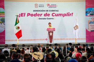 Desde Donato Guerra, la gobernadora presentó obras y programas para Valle de Bravo, Tenancingo, Sultepec y Tejupilco, además de resultados en seguridad y medio ambiente.