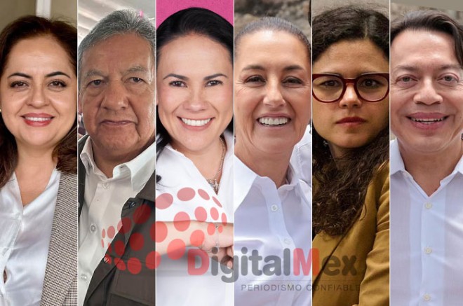 Ana Lilia Herrera, Higinio Martínez, Alejandra Del Moral, Claudia Sheinbaum, María Luisa Alcalde, Mario Delgado