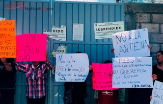 Repudian vecinos de Toluca, instalación de antena de 30 metros de altura