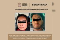 Una denuncia ciudadana permitió a elementos de la Secretaría de Seguridad del Estado de México detener a un hombre y una mujer que presuntamente distribuían droga en calles del Barrio Alfareros.