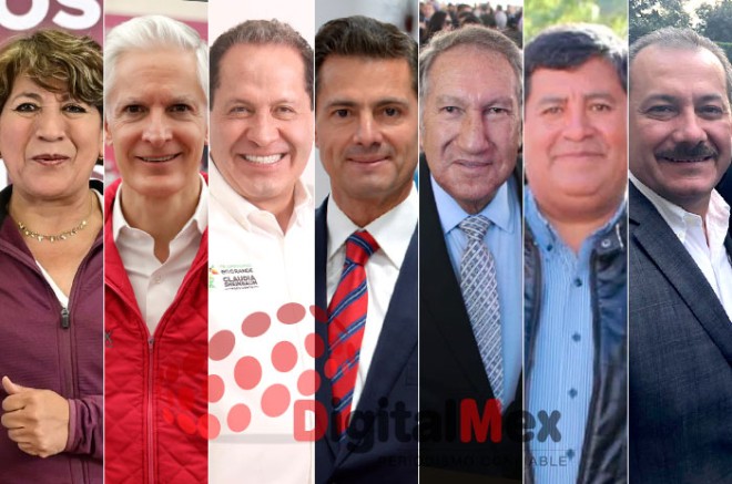 Delfina Gómez, Alfredo Del Mazo, Eruviel Ávila, Enrique Peña, Arturo Montiel, Jenaro Martínez, Alfredo Jaimes