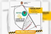 El cierre de las calles será a partir de las 14:00 horas 