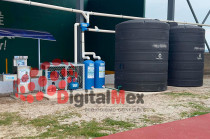 El sistema instalado en la Unidad Deportiva ya se encuentra en funcionamiento, y cualquier persona puede acercarse a rellenar su botella o recipiente.