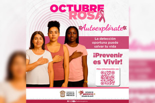 Mujeres llamado a la autoexploración en Octubre rosa. 
