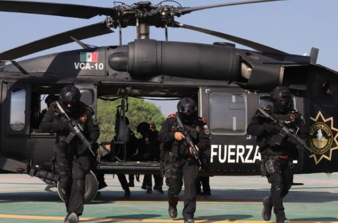 Elementos de seguridad participaron en el operativo realizado en la zona sur del Estado de México.