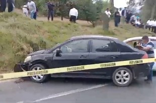 #Video: Trágico choque de taxi, deja un muerto y varios heridos en la Toluca-Villa Victoria