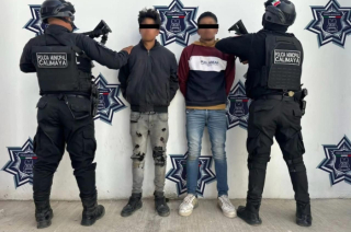 Dos personas fueron detenidas por elementos de Seguridad Pública de Calimaya