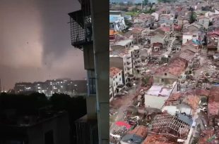 Los fuertes vientos y tornados dejaron severos daños en viviendas, comercios e infraestructura en distintas ciudades de la provincia de Hubei.