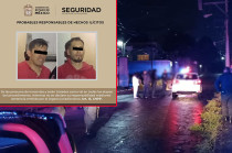 Se detuvo los tripulantes de nombre Eduardo “N” de 31 años y Diego “N” de 35 años de edad. 